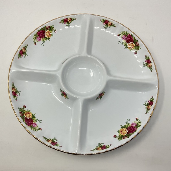 Royal Albert Old Country Roses Chip & Dip Platter (new old Stock never used) - Picture 1 of 9